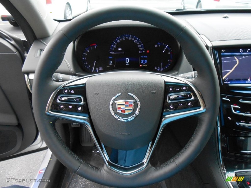 2014 Cadillac ATS 2.0L Turbo AWD Jet Black/Jet Black Steering Wheel Photo #84956734