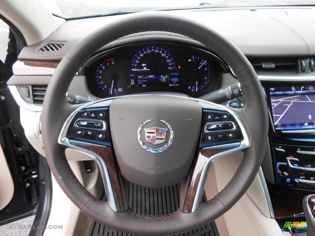 2014 Cadillac XTS Luxury FWD Shale/Cocoa Steering Wheel Photo #84957019