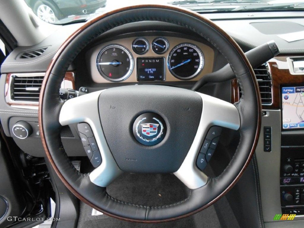 2014 Cadillac Escalade ESV Platinum AWD Ebony/Ebony Steering Wheel Photo #84957568