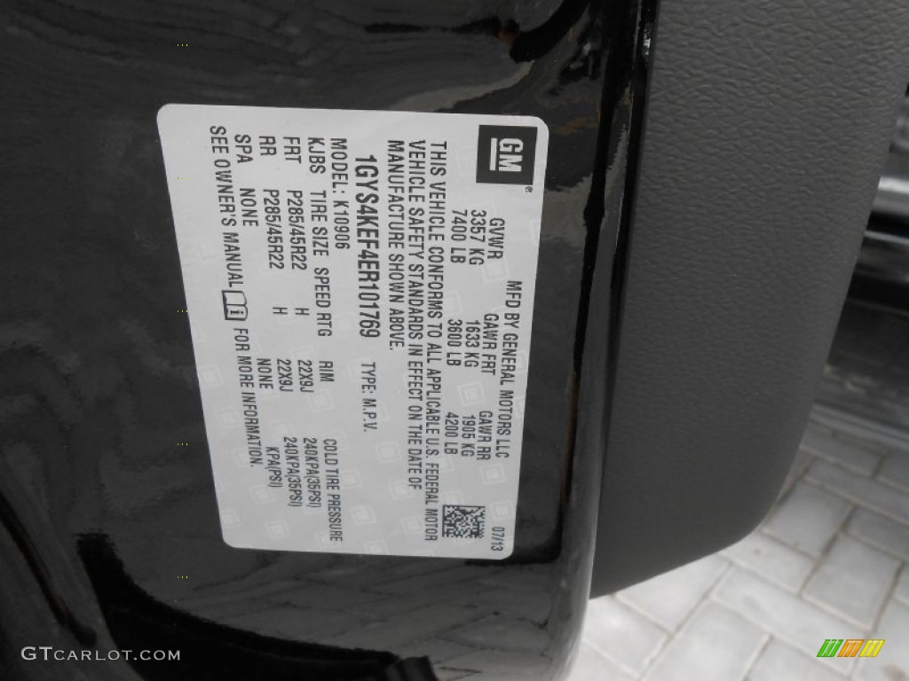 2014 Cadillac Escalade ESV Platinum AWD Info Tag Photo #84957586