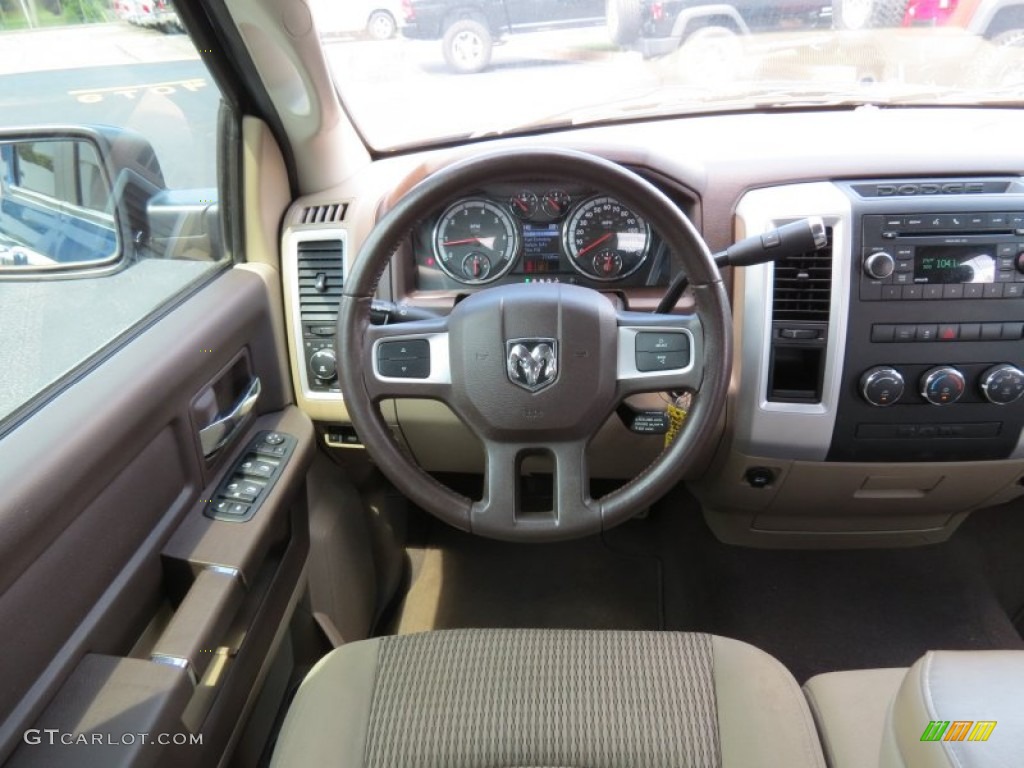 2010 Ram 1500 Big Horn Quad Cab - Deep Water Blue Pearl / Light Pebble Beige/Bark Brown photo #19