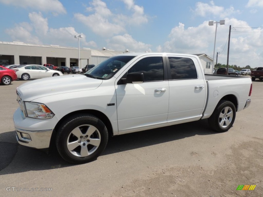 2011 Ram 1500 SLT Crew Cab - Bright White / Light Pebble Beige/Bark Brown photo #5