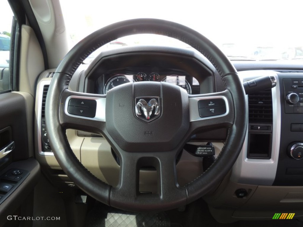 2011 Ram 1500 SLT Crew Cab - Bright White / Light Pebble Beige/Bark Brown photo #14