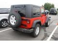 2009 Flame Red Jeep Wrangler Rubicon 4x4  photo #2