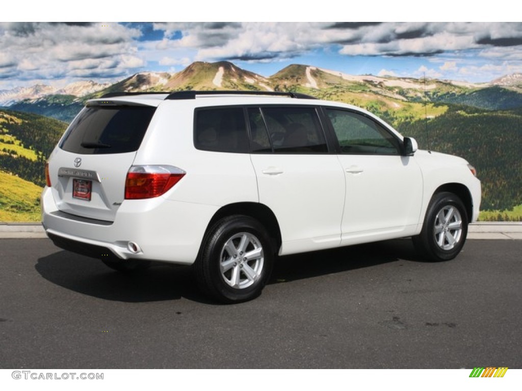 2010 Highlander V6 4WD - Blizzard White Pearl / Sand Beige photo #3