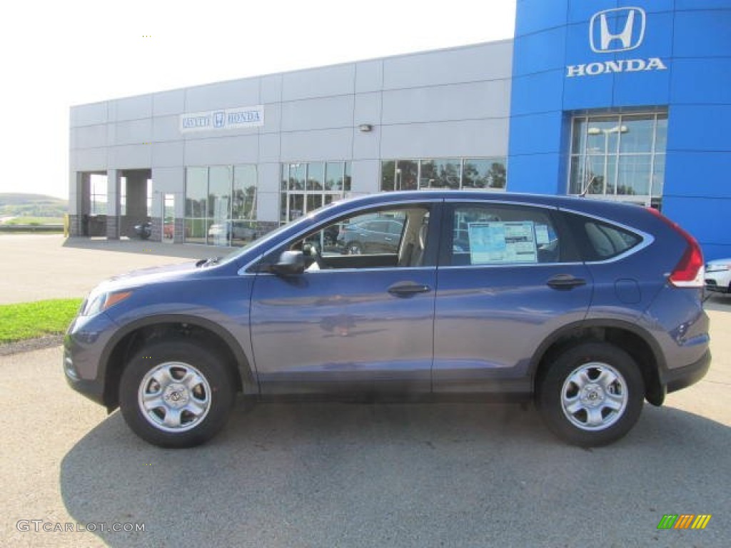 2014 CR-V LX AWD - Twilight Blue Metallic / Gray photo #2