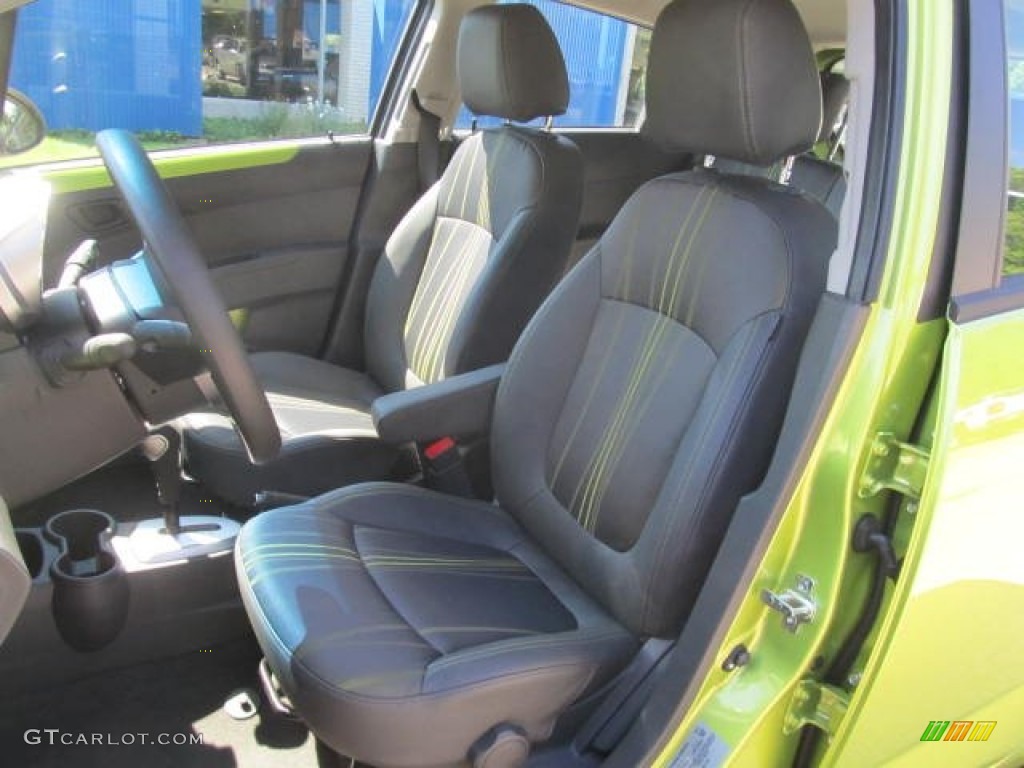 Silver/Green Interior 2014 Chevrolet Spark LS Photo #84965597