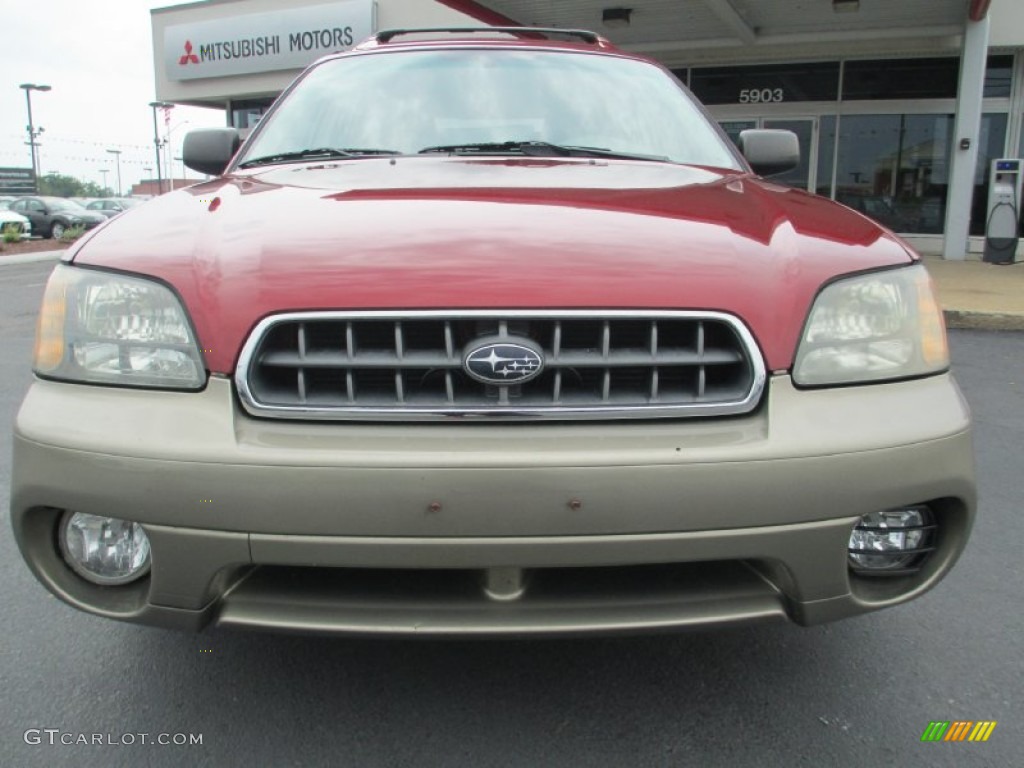 2003 Outback Wagon - Regatta Red Pearl / Gray photo #2