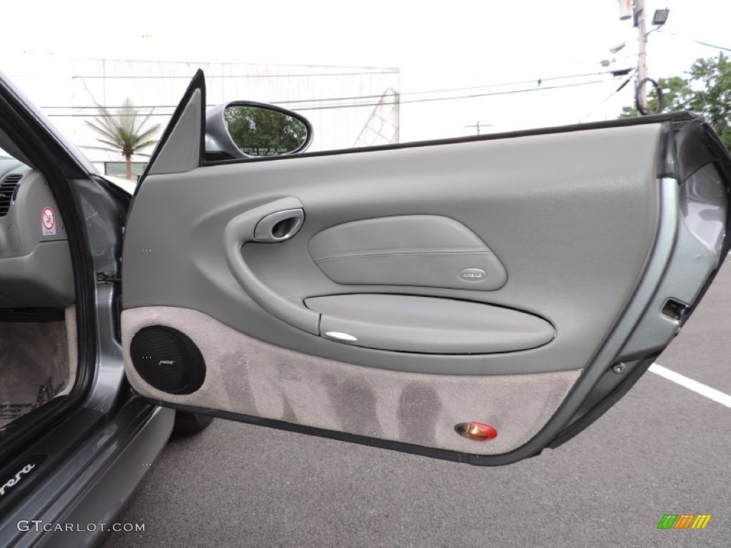 2002 Porsche 911 Carrera Coupe Graphite Grey Door Panel Photo #84966137