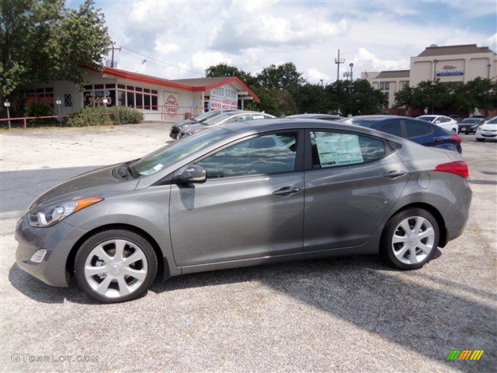2013 Elantra Limited - Harbor Gray Metallic / Black photo #4
