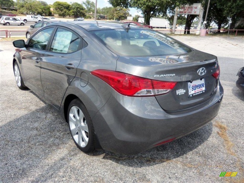 2013 Elantra Limited - Harbor Gray Metallic / Black photo #5