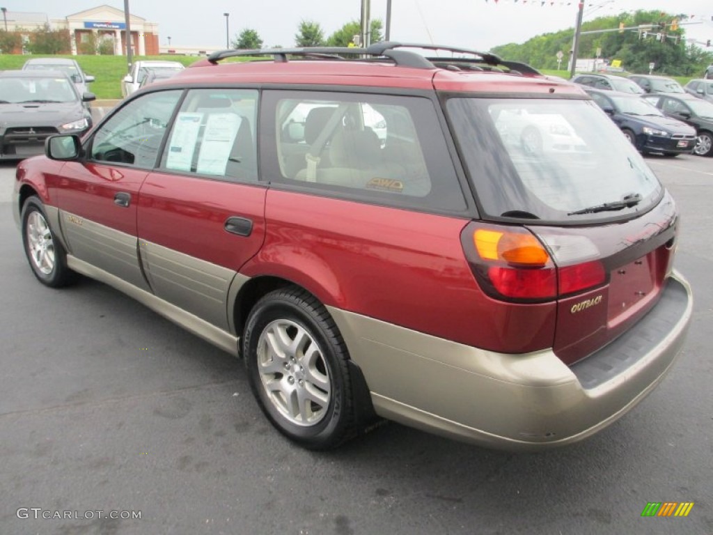 2003 Outback Wagon - Regatta Red Pearl / Gray photo #5