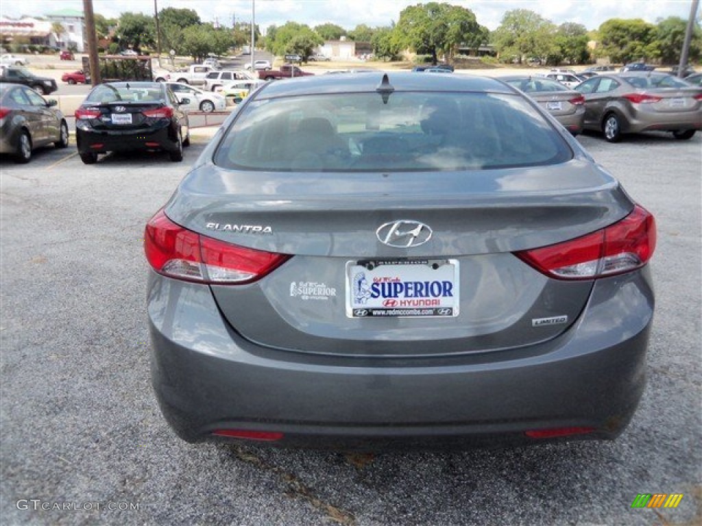2013 Elantra Limited - Harbor Gray Metallic / Black photo #6