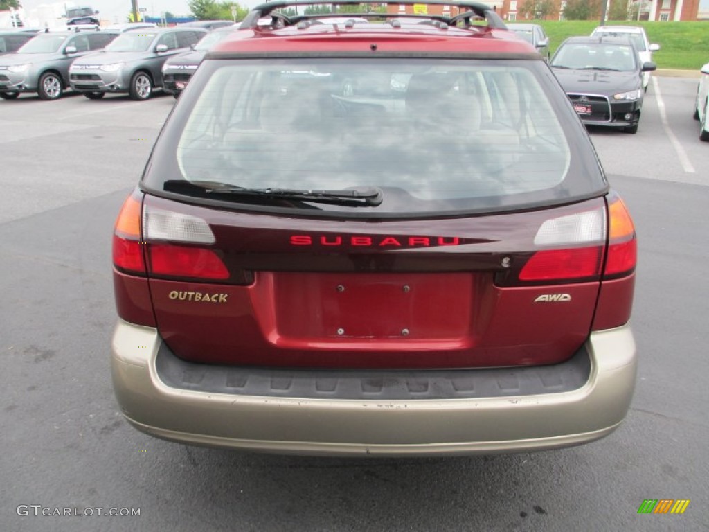 2003 Outback Wagon - Regatta Red Pearl / Gray photo #6