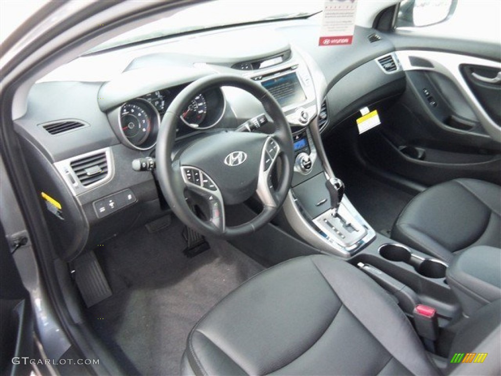 2013 Elantra Limited - Harbor Gray Metallic / Black photo #7