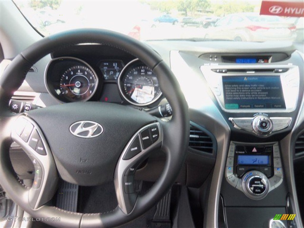 2013 Elantra Limited - Harbor Gray Metallic / Black photo #9
