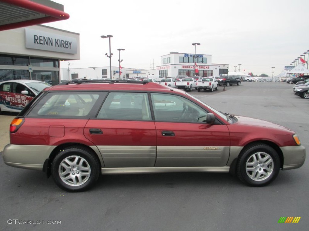 2003 Outback Wagon - Regatta Red Pearl / Gray photo #10