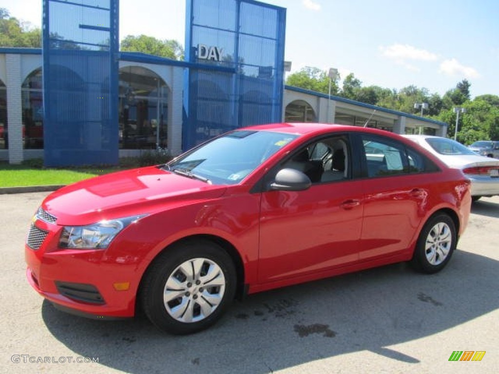 2014 Cruze LS - Red Hot / Jet Black/Medium Titanium photo #1