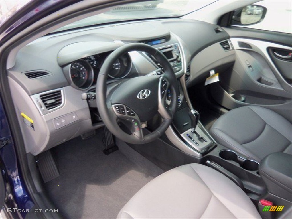 2013 Elantra Limited - Indigo Night / Gray photo #7