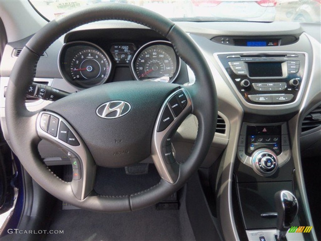 2013 Elantra Limited - Indigo Night / Gray photo #8