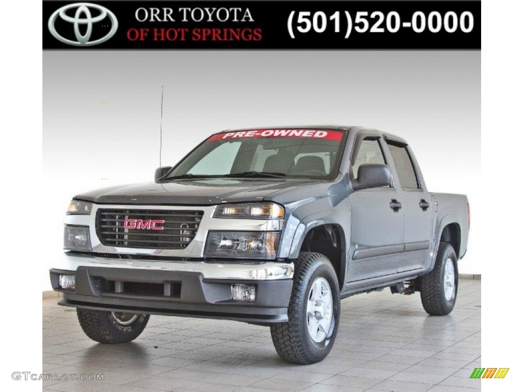 2008 Canyon SLE Crew Cab 4x4 - Dark Steel Gray Metallic / Medium Pewter photo #1