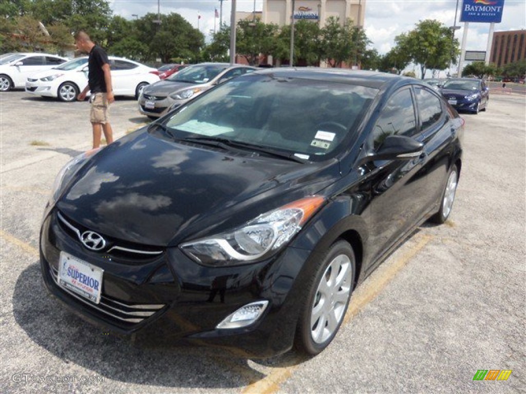 2013 Elantra Limited - Black / Beige photo #1