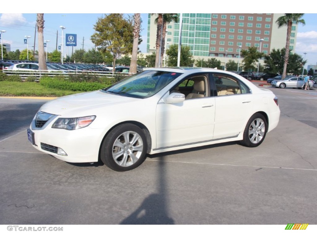 2009 RL 3.7 AWD Sedan - Alberta White Pearl / Parchment photo #2
