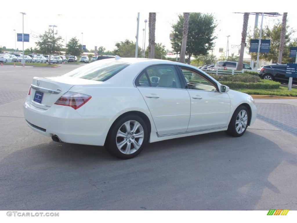 2009 RL 3.7 AWD Sedan - Alberta White Pearl / Parchment photo #8