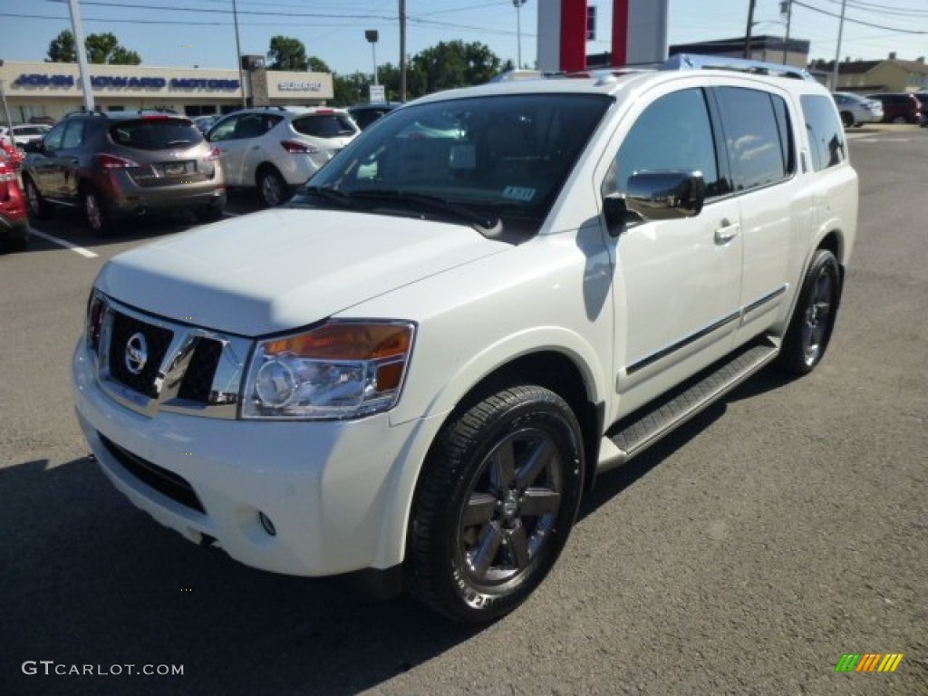 Pearl White 2013 Nissan Armada Platinum Reserve 4WD Exterior Photo #84970412