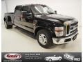 2008 Black Ford F350 Super Duty XLT Crew Cab Dually  photo #1