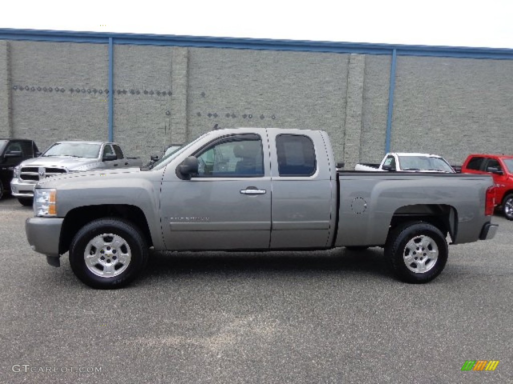 Graystone Metallic 2008 Chevrolet Silverado 1500 LT Extended Cab Exterior Photo #84972992