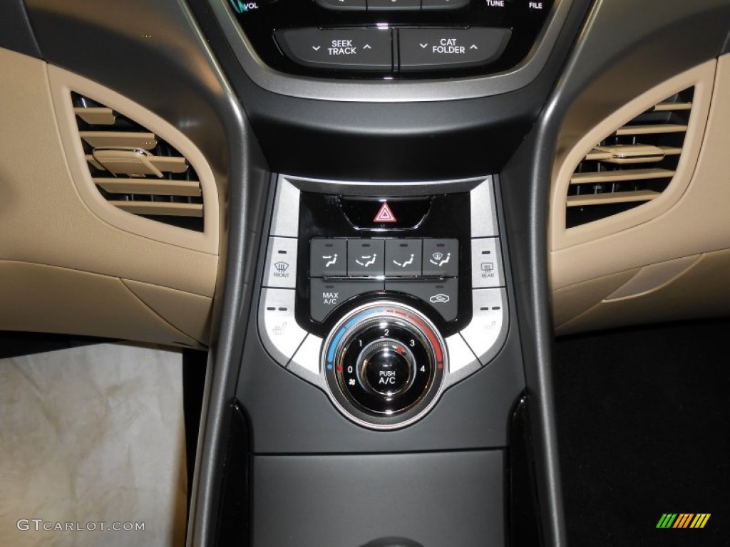 2013 Elantra GLS - Midnight Black / Beige photo #6