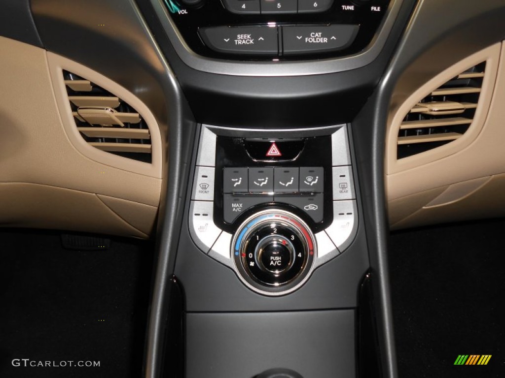 2013 Elantra GLS - Midnight Black / Beige photo #7