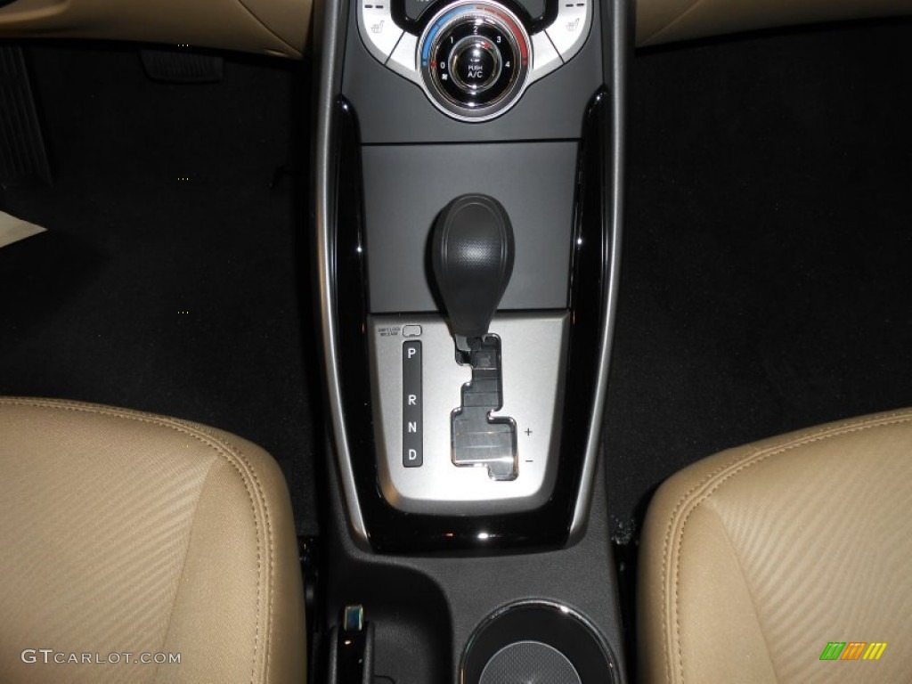 2013 Elantra GLS - Midnight Black / Beige photo #8