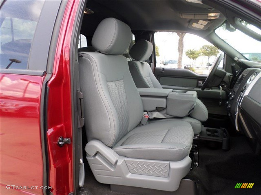 2013 F150 XLT SuperCab - Ruby Red Metallic / Steel Gray photo #11