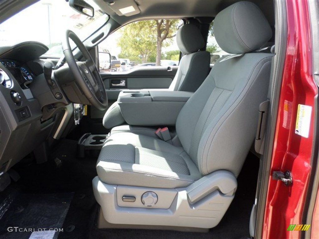 2013 F150 XLT SuperCab - Ruby Red Metallic / Steel Gray photo #16