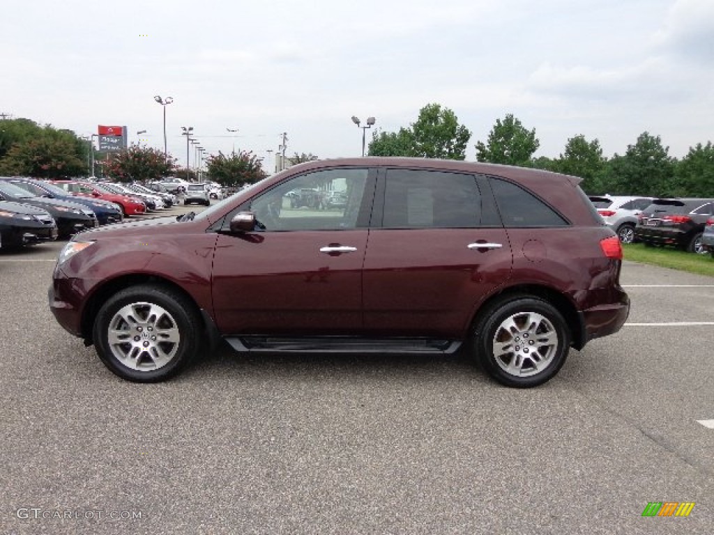 2007 MDX Technology - Dark Cherry Red Pearl / Ebony photo #3