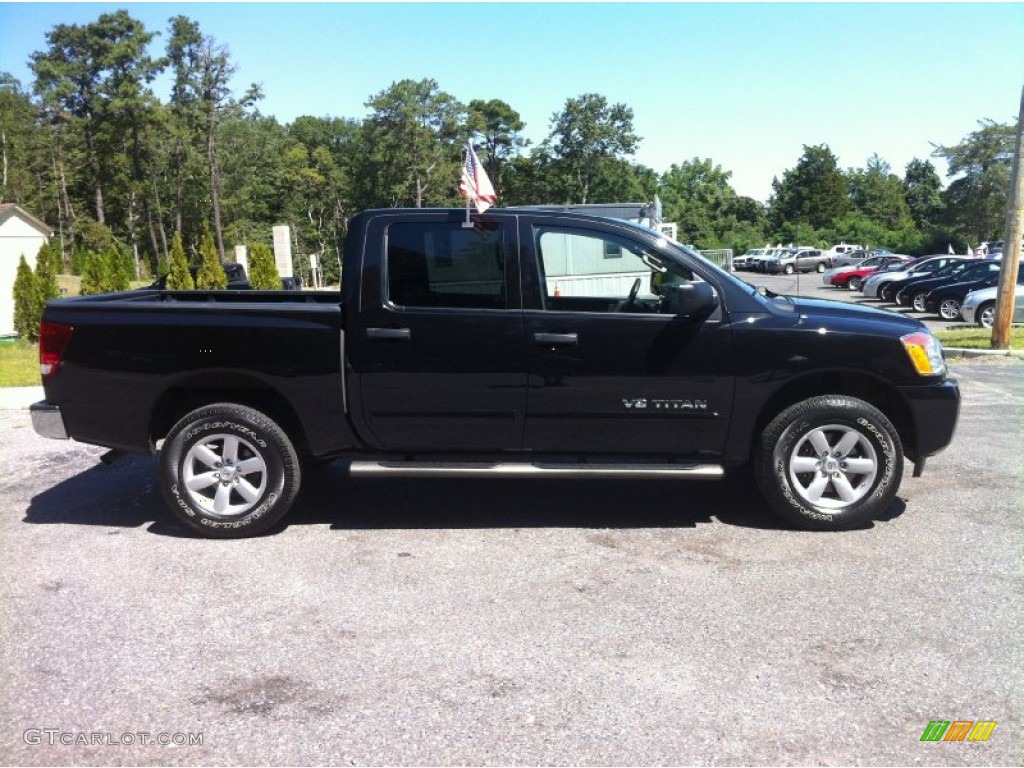 Galaxy Black 2013 Nissan Titan SV Crew Cab 4x4 Exterior Photo #84977372