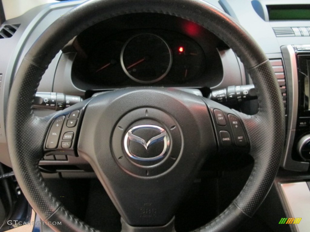2008 Mazda MAZDA5 Touring Black Steering Wheel Photo #84977762