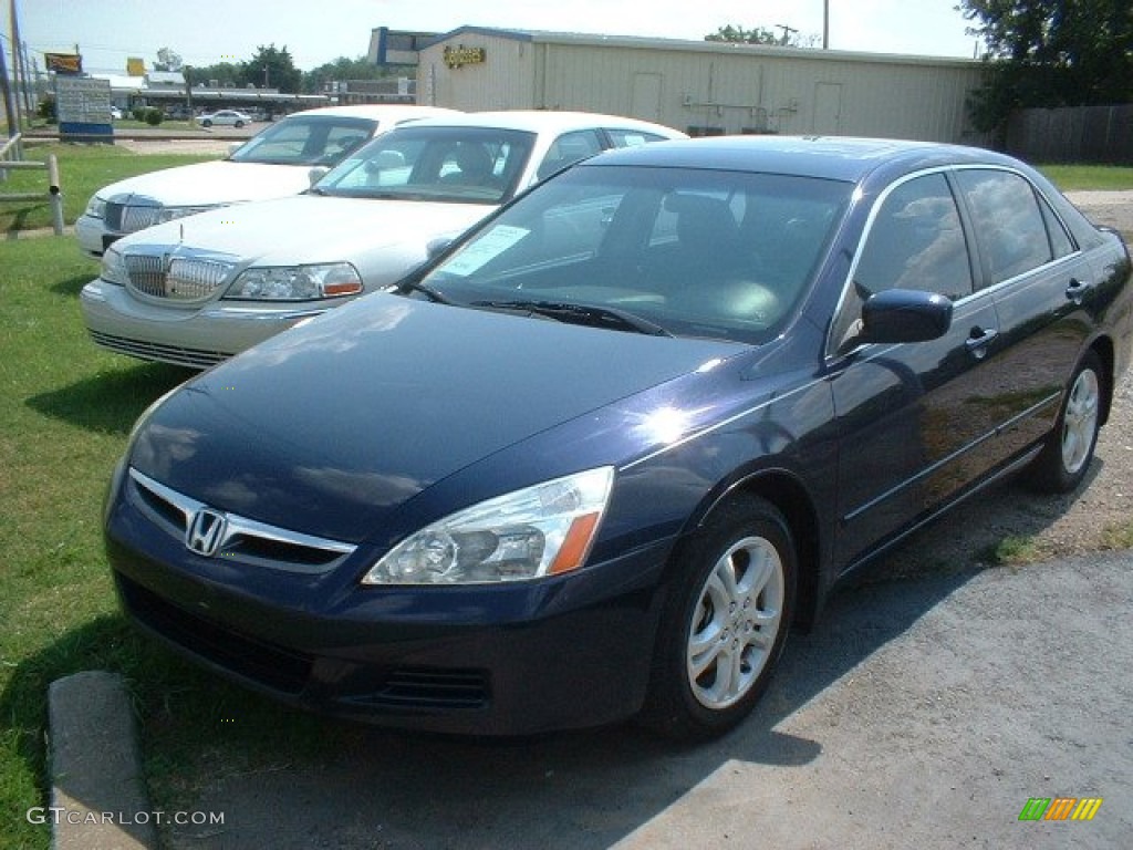 2007 Accord EX-L Sedan - Royal Blue Pearl / Gray photo #1