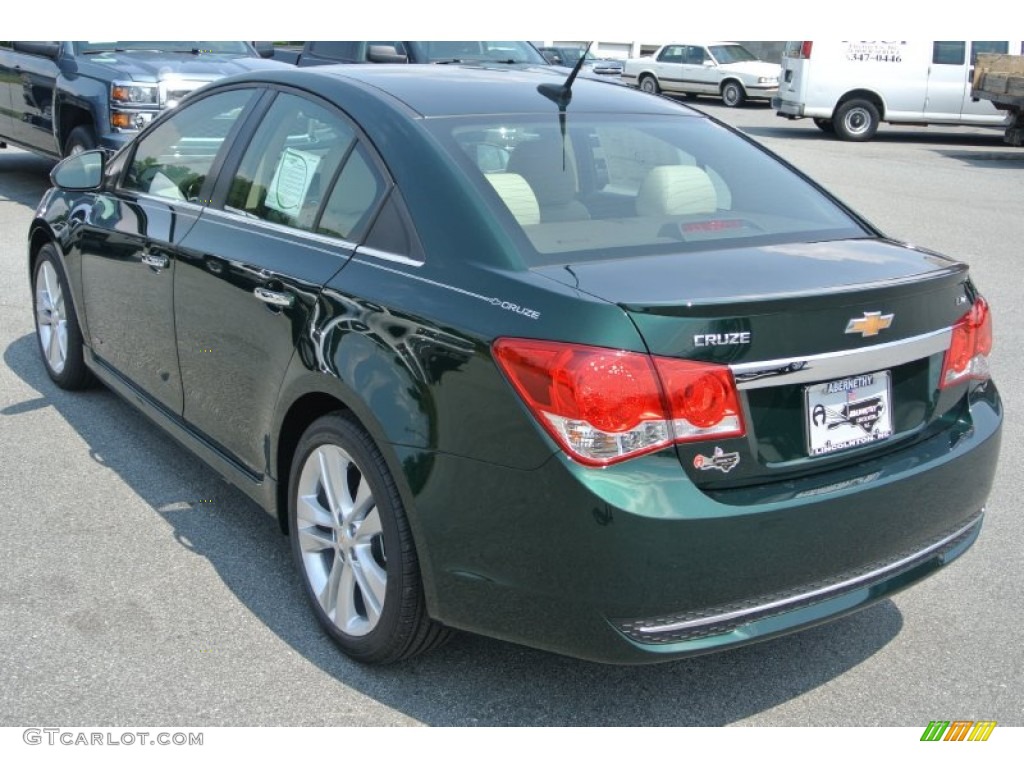 2014 Cruze LTZ - Rainforest Green Metallic / Cocoa/Light Neutral photo #4