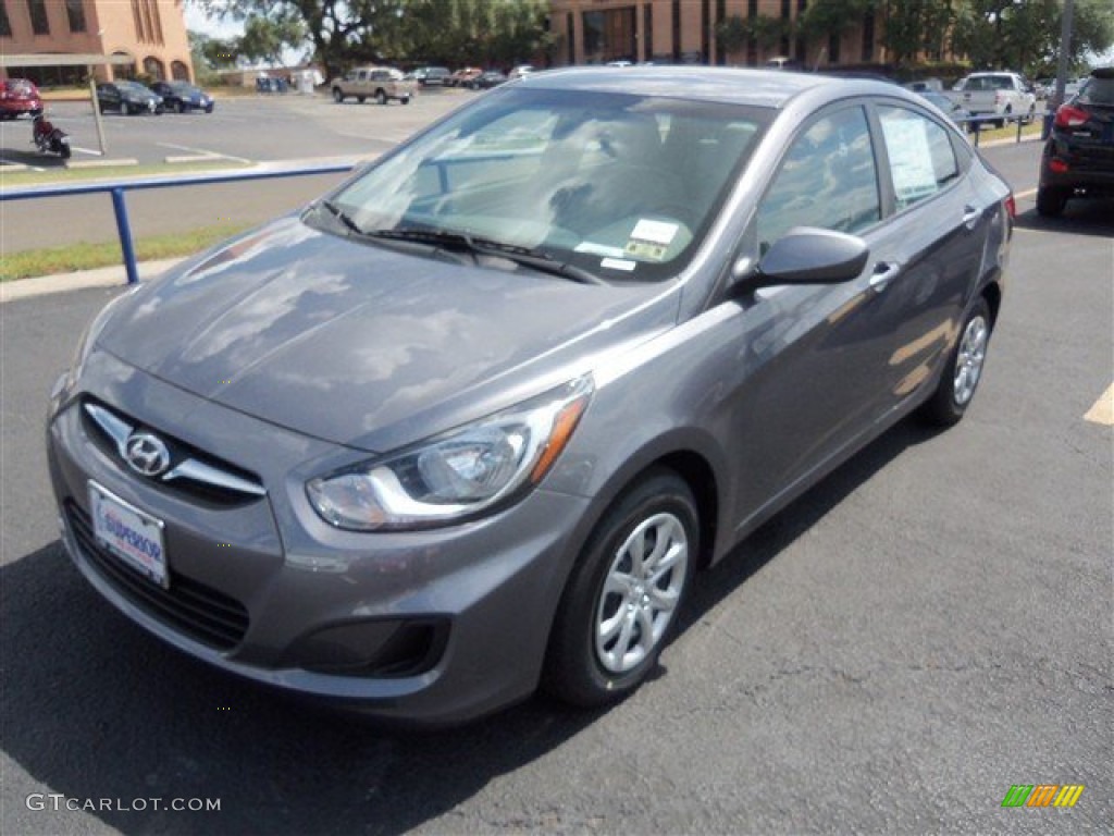 2013 Accent GLS 4 Door - Cyclone Gray / Gray photo #1