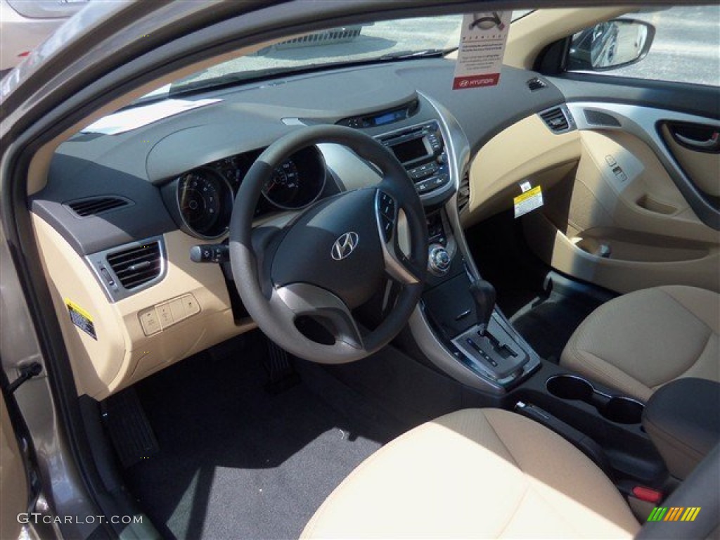 2013 Elantra GLS - Desert Bronze / Beige photo #7