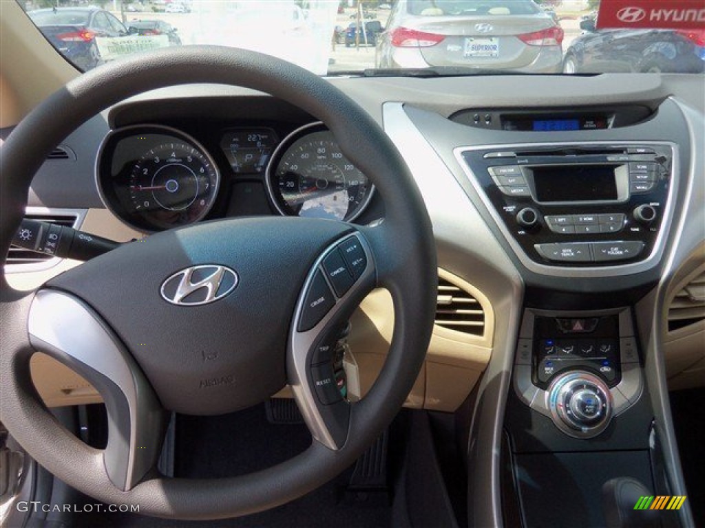 2013 Elantra GLS - Desert Bronze / Beige photo #9