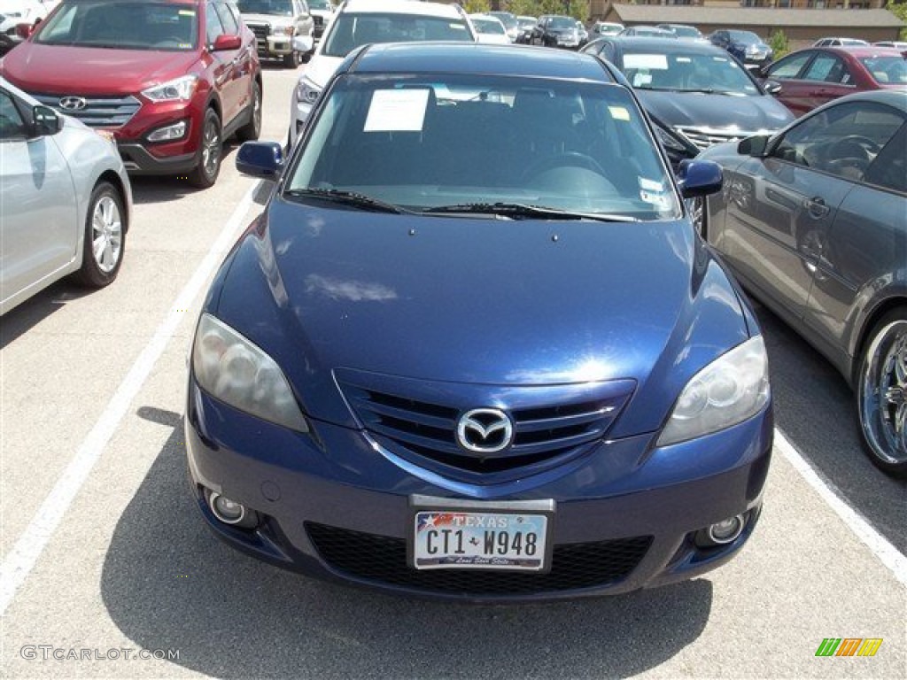2004 MAZDA3 s Hatchback - Strato Blue Mica / Black photo #2