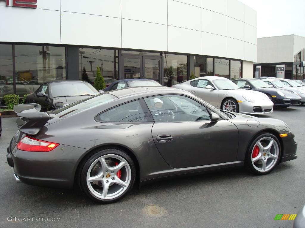 2008 911 Carrera 4S Coupe - Slate Grey Metallic / Black/Stone Grey photo #5