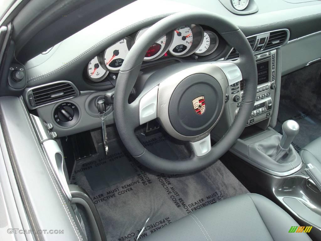 2008 911 Carrera 4S Coupe - Slate Grey Metallic / Black/Stone Grey photo #10