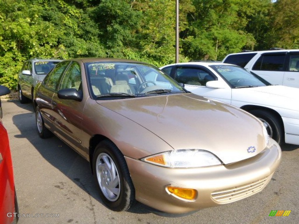 1999 Cavalier LS Sedan - Medium Sunset Gold Metallic / Neutral photo #1