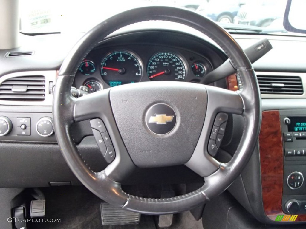2009 Chevrolet Tahoe LT 4x4 Ebony Steering Wheel Photo #84984221
