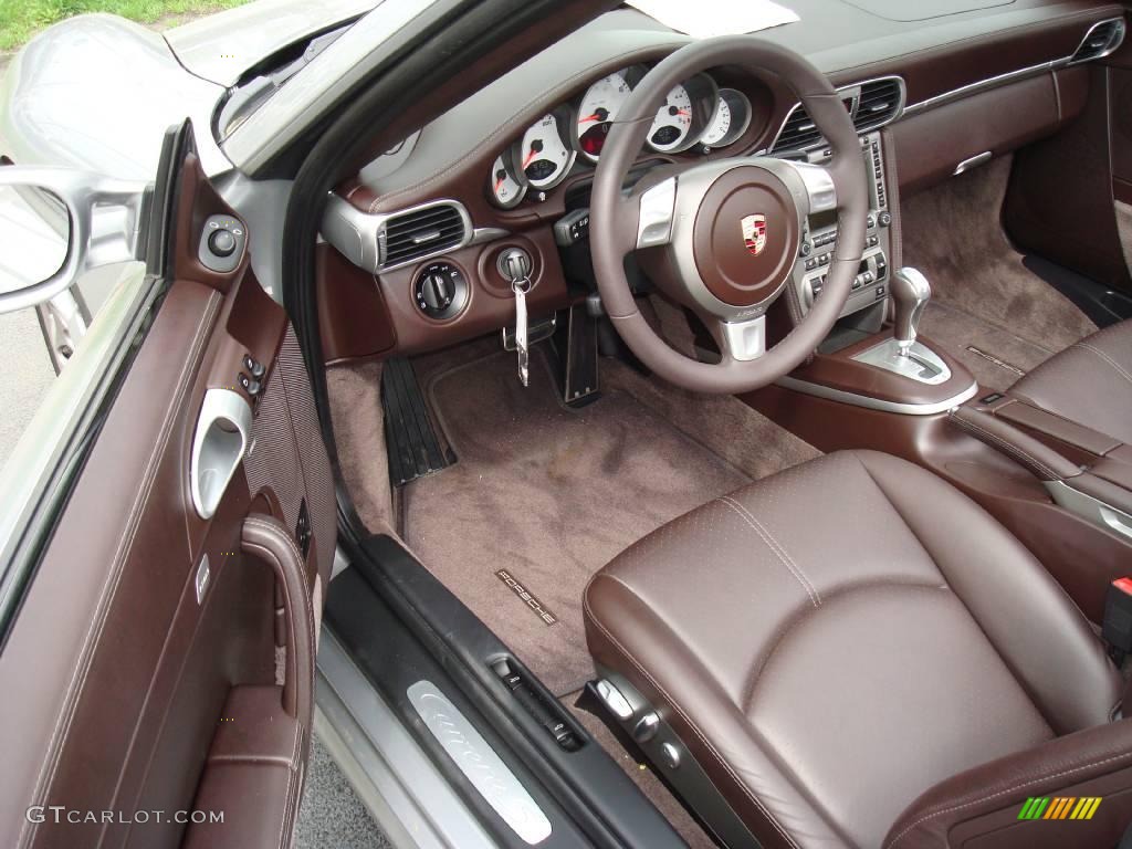 Cocoa Brown Interior 2008 Porsche 911 Carrera S Cabriolet Photo #8498463